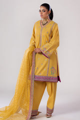 3-PC Embroidered Lawn Shirt with Organza Dupatta and Trouser CNP-4-047