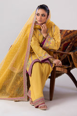 3-PC Embroidered Lawn Shirt with Organza Dupatta and Trouser CNP-4-047