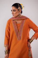 3-PC Embroidered Lawn Shirt with Organza Dupatta and Trouser CNP-4-046