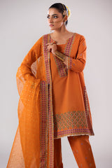 3-PC Embroidered Lawn Shirt with Organza Dupatta and Trouser CNP-4-046