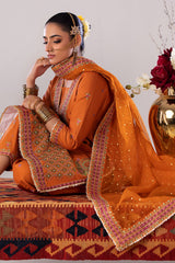 3-PC Embroidered Lawn Shirt with Organza Dupatta and Trouser CNP-4-046