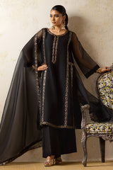 3-PC Embroidered Organza Shirt with Organza Dupatta and Trouser CMA-4-038