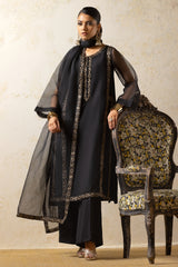 3-PC Embroidered Organza Shirt with Organza Dupatta and Trouser CMA-4-038