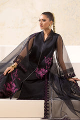 3-PC Embroidered Organza Shirt with Embroidered Organza Dupatta and Trouser CMA-4-02A