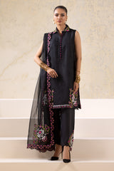 3-PC Embroidered Organza Shirt with Organza Dupatta and Trouser CMA-4-28