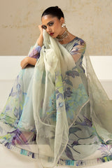 3-PC Printed Organza Shirt with Organza Dupatta and Trouser  CMA-4-029