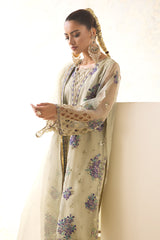 3-PC Embroidered Organza Shirt with Embroidered Organza Dupatta and Trouser CMA-4-24