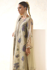 3-PC Embroidered Organza Shirt with Embroidered Organza Dupatta and Trouser CMA-4-24