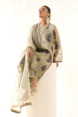 3-PC Embroidered Organza Shirt with Embroidered Organza Dupatta and Trouser CMA-4-24