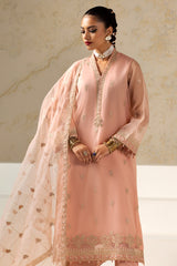 3-PC Embroidered Organza Shirt with Organza Dupatta and Trouser CMA-4-020