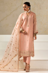 3-PC Embroidered Organza Shirt with Organza Dupatta and Trouser CMA-4-020