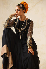 3-PC Embroidered Poly Net Shirt with Embroidered Net Dupatta and Trouser CMA-4-027