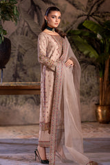 3-PC Embroidered Raw-Silk Shirt with Organza Dupatta and Trouser CMA-4-050 CHEKU