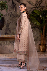 3-PC Embroidered Raw-Silk Shirt with Organza Dupatta and Trouser CMA-4-050 CHEKU