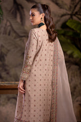 3-PC Embroidered Raw-Silk Shirt with Organza Dupatta and Trouser CMA-4-050 CHEKU