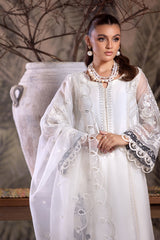 3-PC Embroidered Organza Shirt with Organza Dupatta and Trouser CMA-4-040