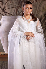 3-PC Embroidered Organza Shirt with Organza Dupatta and Trouser CMA-4-040