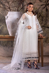 3-PC Embroidered Organza Shirt with Organza Dupatta and Trouser CMA-4-040