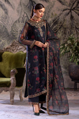 3-PC Embroidered Organza Shirt with Embroidered Dupatta and Trouser CMA-4-069