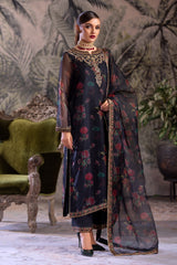 3-PC Embroidered Organza Shirt with Embroidered Dupatta and Trouser CMA-4-069