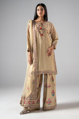 3-PC Embroidered Raw-Silk CMA-6-322