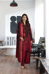 3-PC Unstitched Printed Lawn Shirt with Chiffon Dupatta and Trouser CP4-02