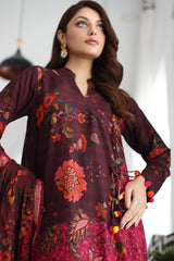 3-PC Unstitched Printed Lawn Shirt with Chiffon Dupatta and Trouser CP4-02