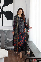 3-PC Unstitched Printed Lawn Shirt with Chiffon Dupatta and Trouser CP4-04