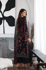 3-PC Unstitched Printed Lawn Shirt with Chiffon Dupatta and Trouser CP4-04