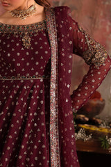 2-PC Embroidered Net Pishwas Suit stm-5-09