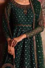 2-PC Embroidered Net Pishwas Suit stm-5-08