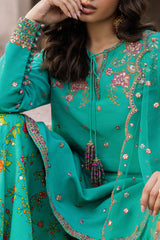 3-PC Embroidered Raw-Silk Suit CMA-5-242