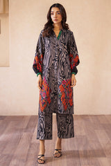 2-PC Printed Raw-Silk Shirt with Trouser CPM-4-S49B