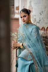 3-PC Embroidered Raw  Silk CMA-6-412