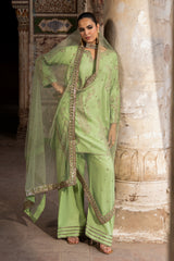 3-PC Embroidered Raw Silk CMA-6-413