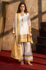 3-PC Embroidered Cotton Net Suit CMA-5-300