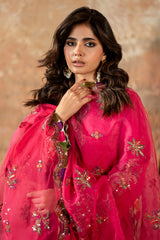3-PC Embroidered  Raw Silk CMA-6-138P