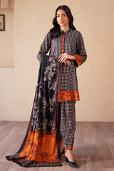 3-PC Raw-Silk Shirt with Staple Shawl and Trouser CPM-4-S43A