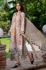 3-PC Unstitched Printed Lawn C-Print Vol 3 CP6-25