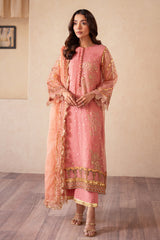 3-PC Embroidered Organza Shirt with Organza Dupatta and Trouser CMA-4-026