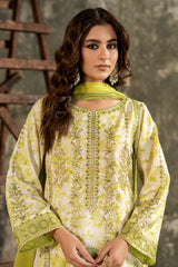 3-PC Stitched Embroidered  Lawn  SLC27-01P