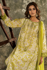 3-PC Stitched Embroidered  Lawn  SLC27-01P