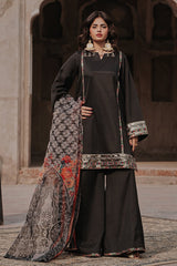 3-pc Embroidered Raw-Silk Suit CNP-5-06S