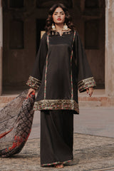 3-pc Embroidered Raw-Silk Suit CNP-5-06S