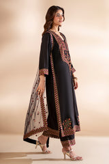 3-PC Embroidered Silk  CMA-6-359