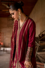 Embroidered Raw Silk Cma-6-389