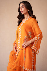 3-PC Embroidered Cotton Shirt with Organza Dupatta and Trouser CNP-4-S11