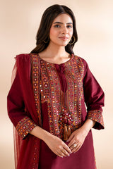 3-PC Stitched Embroidered CMA-6-335