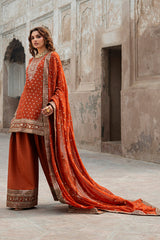 3-PC Embroidered Raw-Silk Suit  CMA-6-223