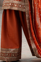 3-PC Embroidered Raw-Silk Suit  CMA-6-223